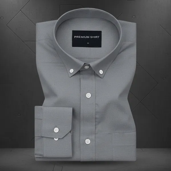 Pack_Of_2_Oxford_Cotton_Shirt_For_Men_Dark_Grey_Cream