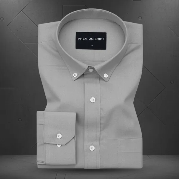 Pack_Of_2_Oxford_Cotton_Shirt_For_Men_Silver_Green