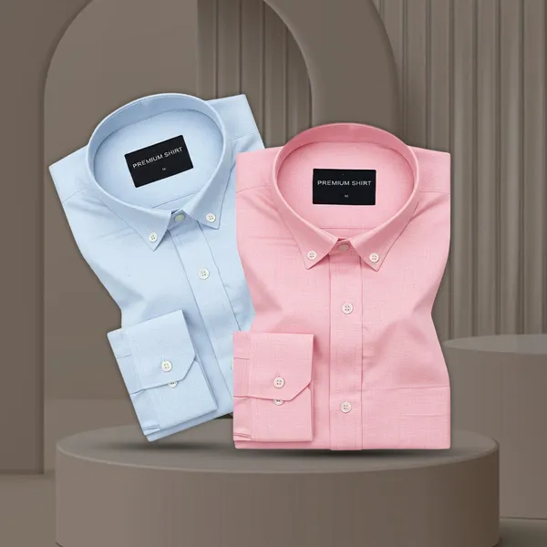 Pack_Of_2_Oxford_Cotton_Shirt_For_Men_Sky_Blue_Pink