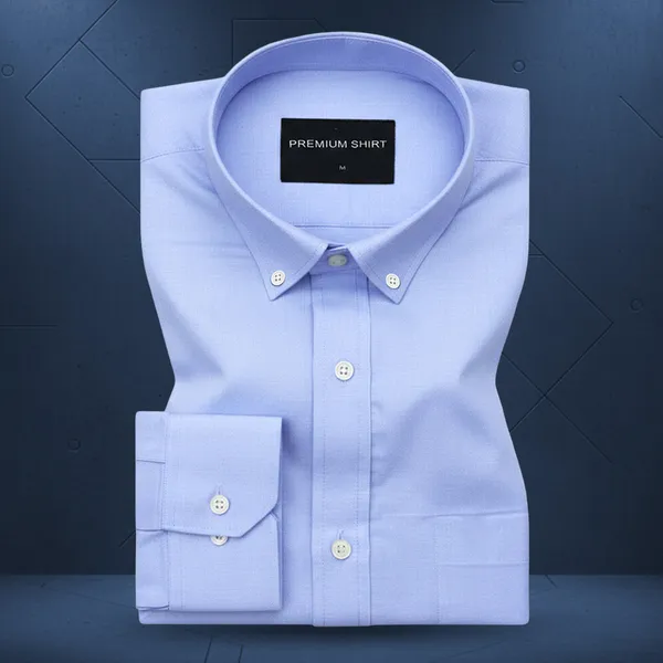 Pack_Of_2_Oxford_Cotton_Shirt_For_Men_Dark_Grey_Denim_Blue