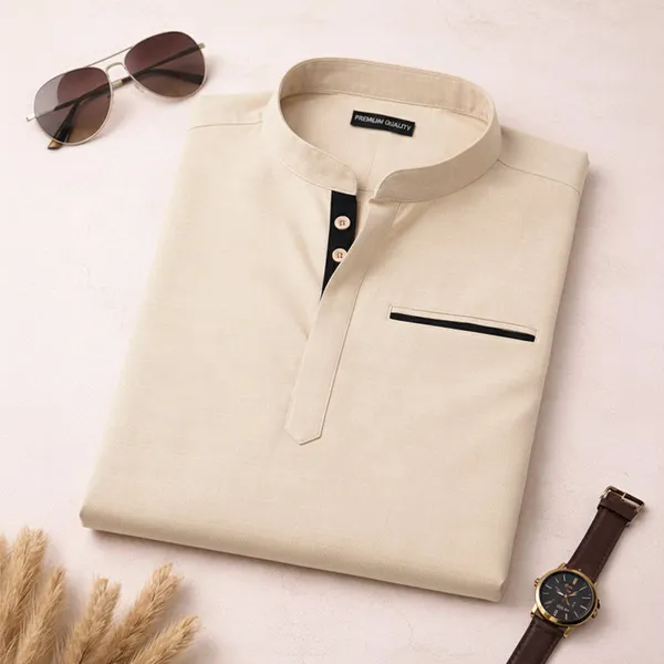 Pack_Of_2_Urban_Fit_Cream_Purple_Short_Linen_Kurta_For_Men