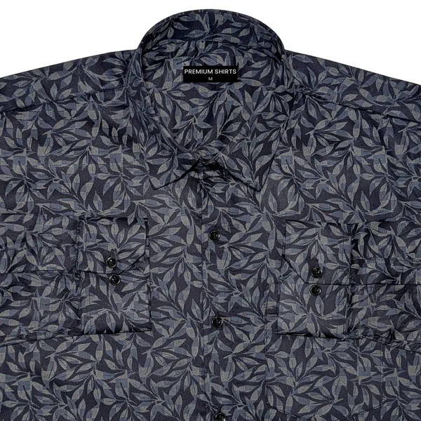 Blue_Floral_Print_Party_Wear_Shirt_For_Men