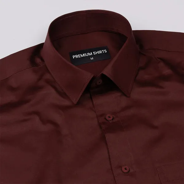 300gsm_Maroon_Premium_Satin_Shirt_For_Men