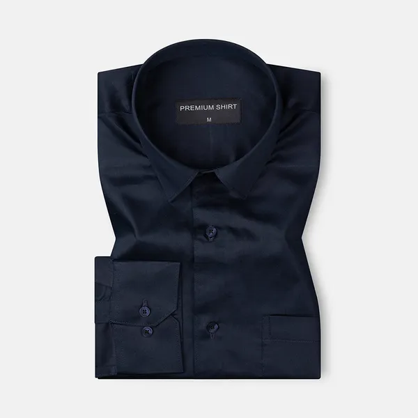 300gsm_Deep_Navy_Premium_Satin_Shirt_For_Men