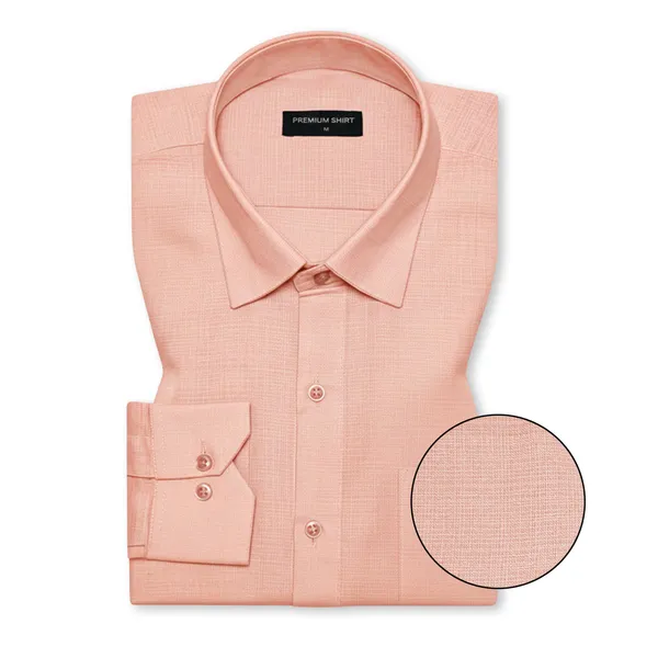 Rose_Gold_Textured_Linen_Shirt_For_Men