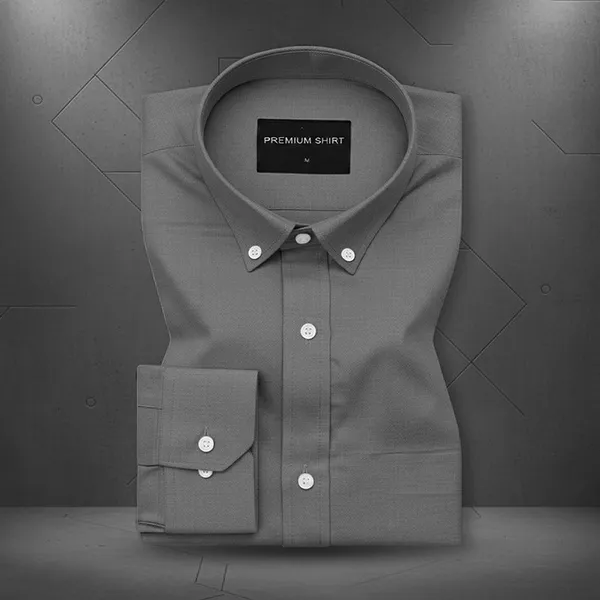 New_Black_Oxford_Cotton_Shirt_For_Men