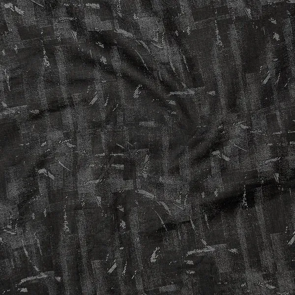 Black_Abstract_Linen_Shirt_For_Men