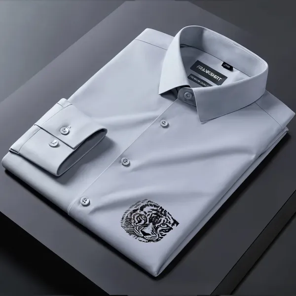 Black_Tiger_Designer_Premium_Cotton_Without_Pocket_Solid_Shirt_For_Man_Silver