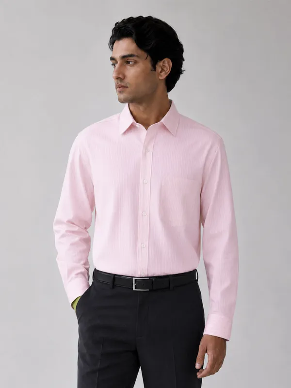 Pink_Pinstripe_Oxford_Shirt_For_Men