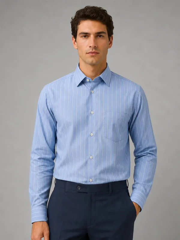 Blue_Pinstripe_Oxford_Shirt_For_Men