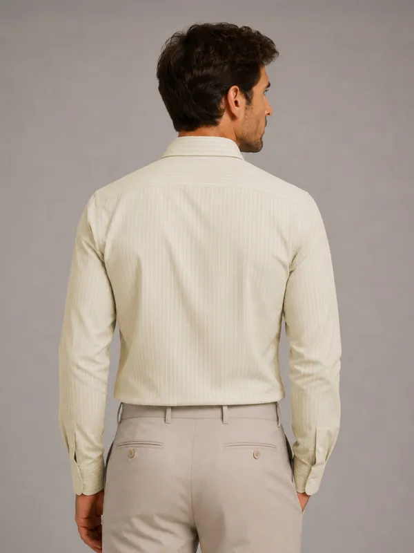 Cream_Pinstripe_Oxford_Shirt_For_Men