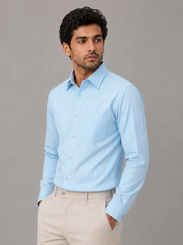 Sky_Blue_Pinstripe_Oxford_Shirt_For_Men