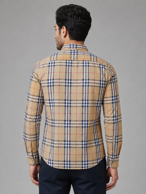 Mustard_Tartan_Check_Cotton_Shirt_For_Men