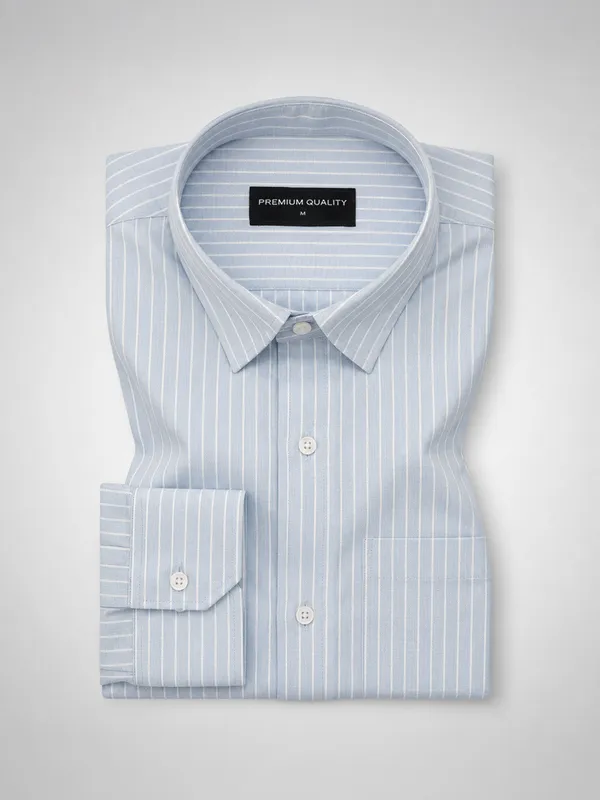 Firozi_Blue_Pinstripe_Oxford_Shirt_For_Men