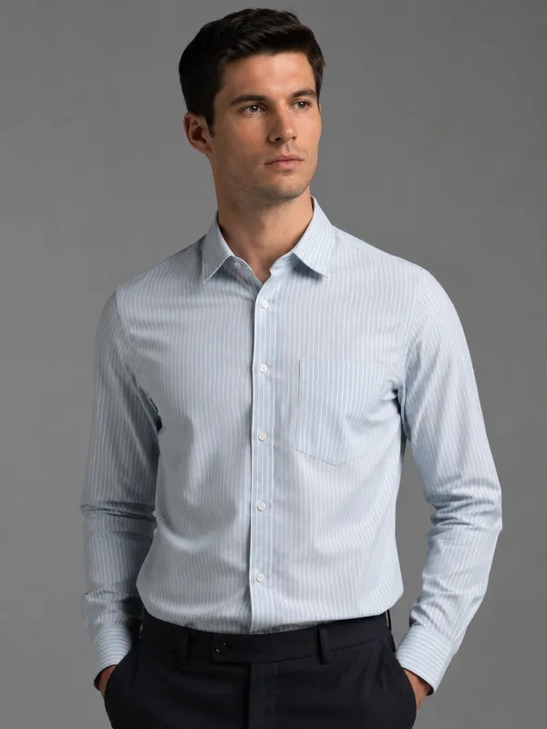 Firozi_Blue_Pinstripe_Oxford_Shirt_For_Men