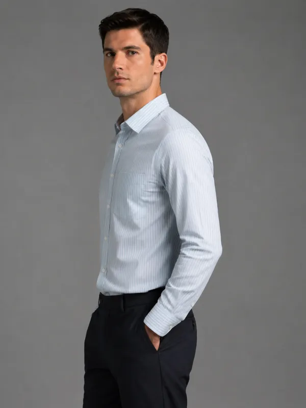 Firozi_Blue_Pinstripe_Oxford_Shirt_For_Men
