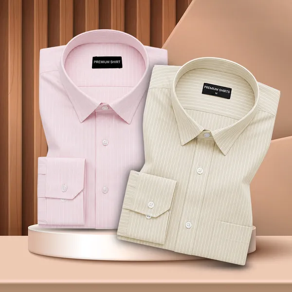Pink_Cream_Pinstripe_Oxford_Pack_Of_2_Shirts_For_Men