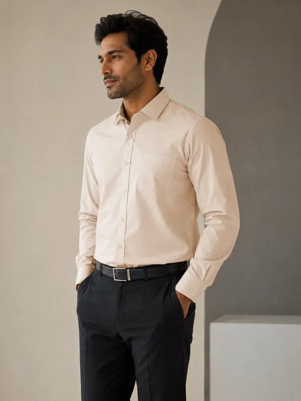 Paper_Cotton_Cream_Shirt_For_Men