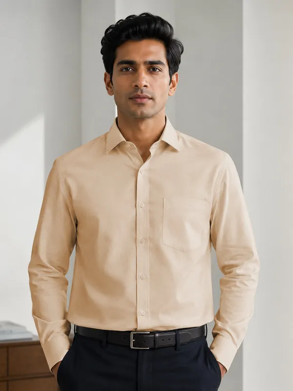 Paper_Cotton_Soft_Beige_Shirt_For_Men