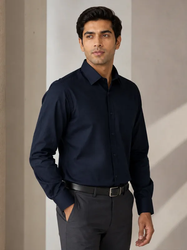 Paper_Cotton_Deep_Navy_Shirt_For_Men