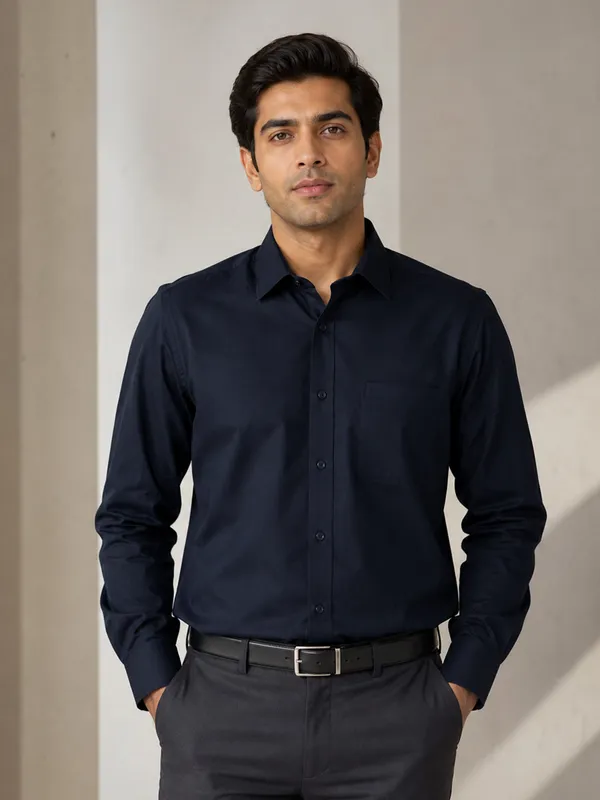 Paper_Cotton_Deep_Navy_Shirt_For_Men