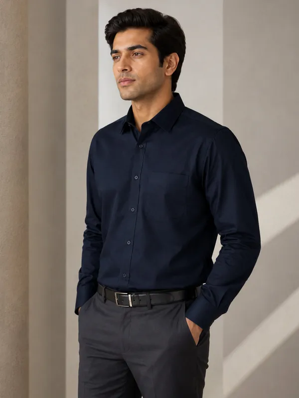 Paper_Cotton_Deep_Navy_Shirt_For_Men