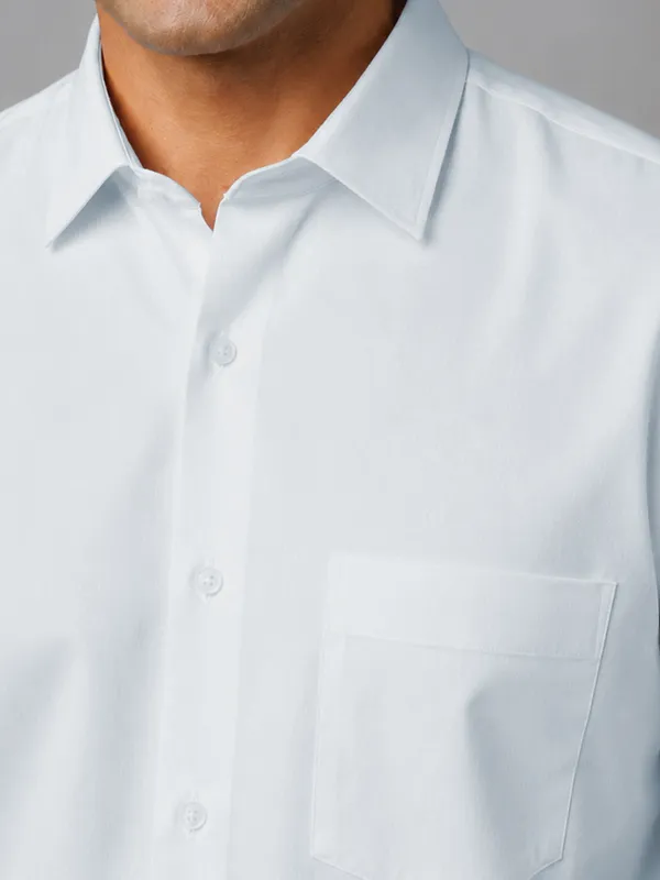 Half_Sleeve_Paper_Cotton_Light_Blue_Shirt_For_Men