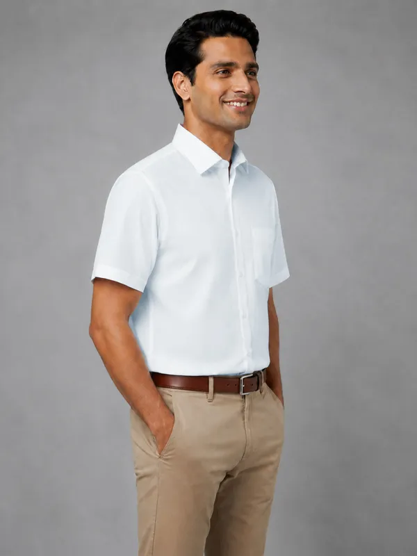 Half_Sleeve_Paper_Cotton_Light_Blue_Shirt_For_Men