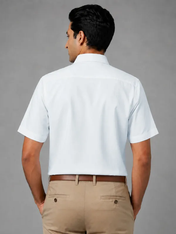 Half_Sleeve_Paper_Cotton_Light_Blue_Shirt_For_Men