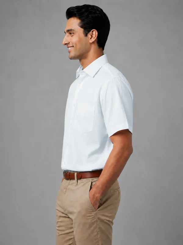 Half_Sleeve_Paper_Cotton_Light_Blue_Shirt_For_Men