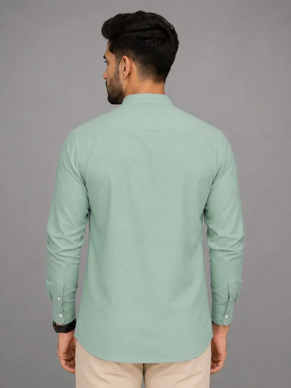 Urban_Fit_Sea_Green_Short_Linen_Kurta_For_Men