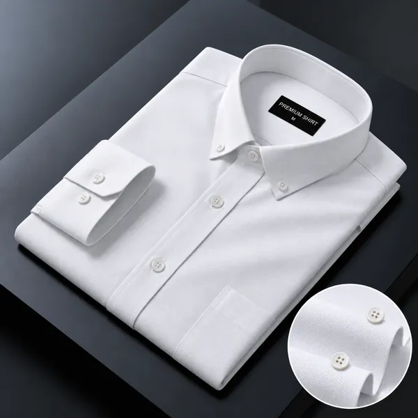 Oxford_Cotton_Pearl_White_Shirt_For_Men