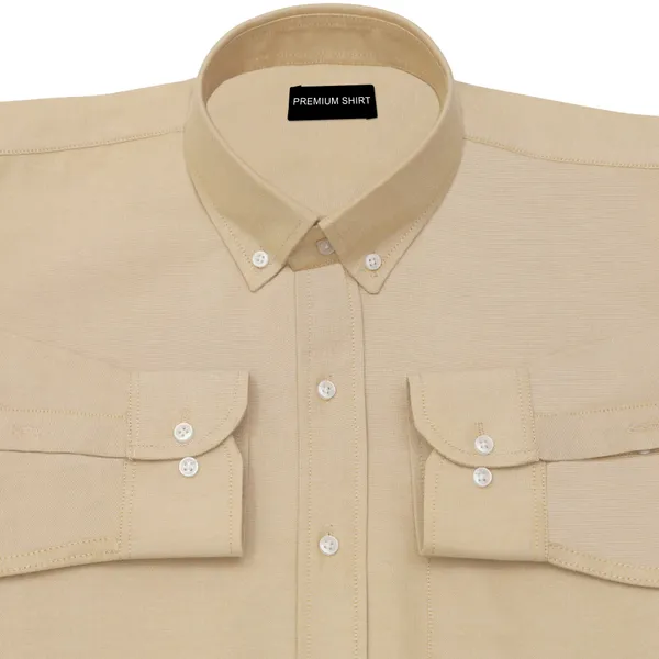 Oxford_Cotton_Cream_Shirt_For_Men