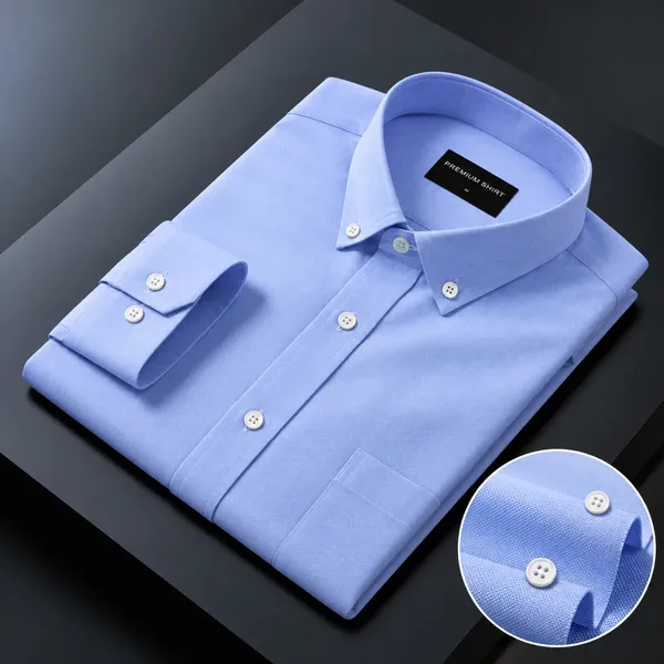 Oxford_Cotton_Denim_Blue_Shirt_For_Men