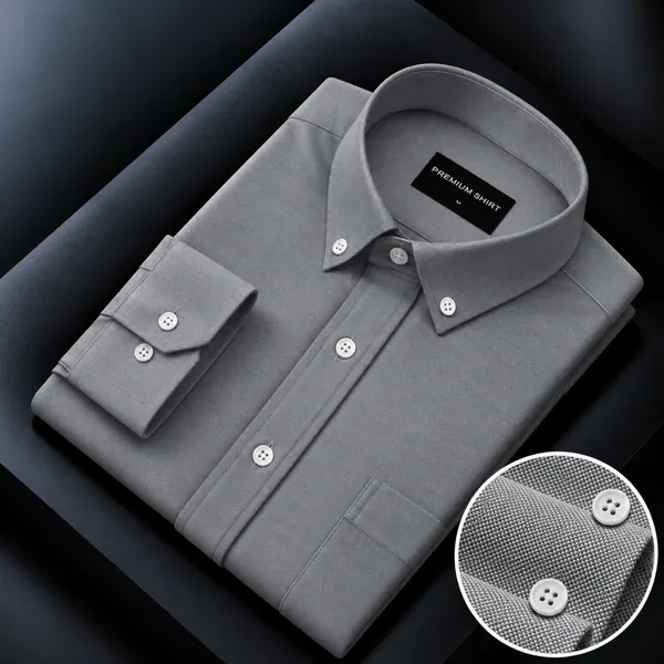 Oxford_Cotton_Black_Shirt_For_Men