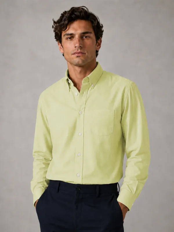 Oxford_Cotton_Lime_Green_Shirt_For_Men