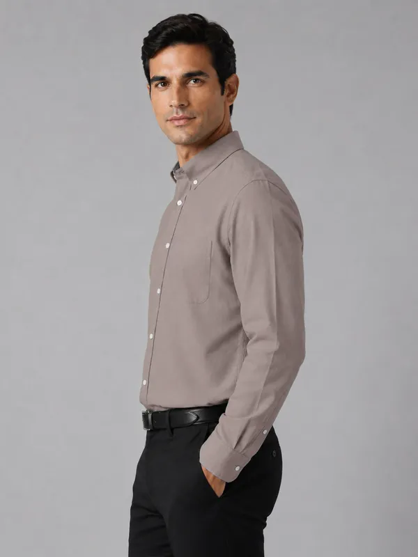Oxford_Cotton_Brown_Shirt_For_Men