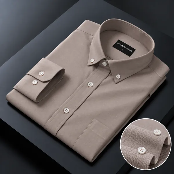 Oxford_Cotton_Brown_Shirt_For_Men