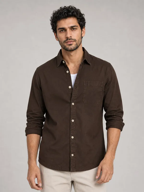Cargo_Urban_Style_Dark_Brown_Shirt