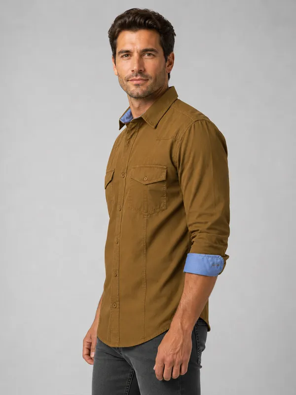 Pack_Of_2_Cargo_Style_Cream_Mehendi_Shirt
