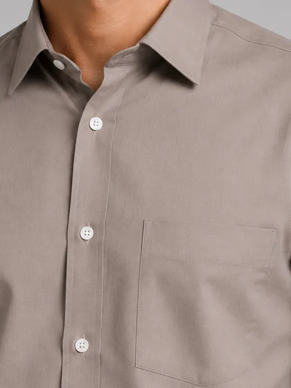 Brown_Formal_Oxford_Cotton_Shirt_For_Men