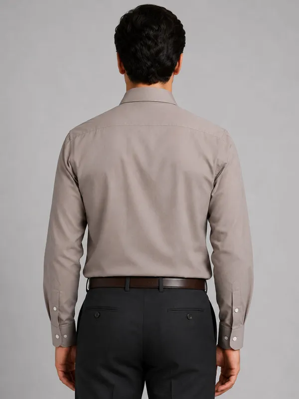 Brown_Formal_Oxford_Cotton_Shirt_For_Men