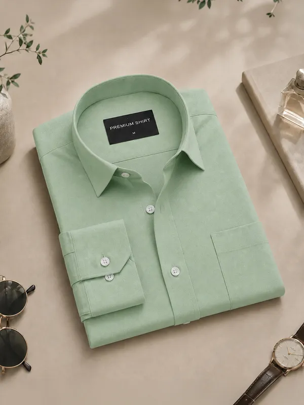 Sea_Green_Formal_Oxford_Cotton_Shirt_For_Men