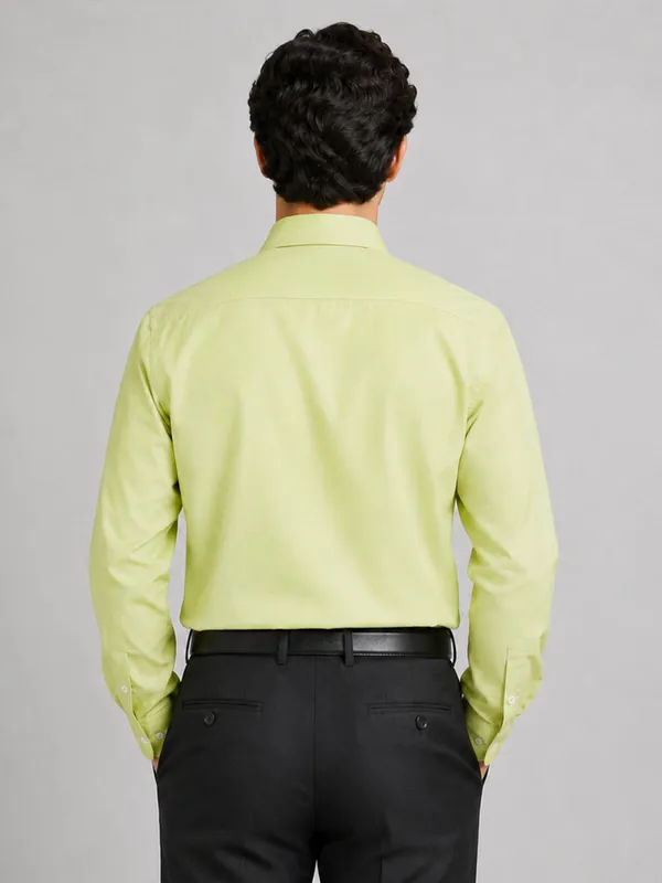 Lime_Green_Formal_Oxford_Cotton_Shirt_For_Men