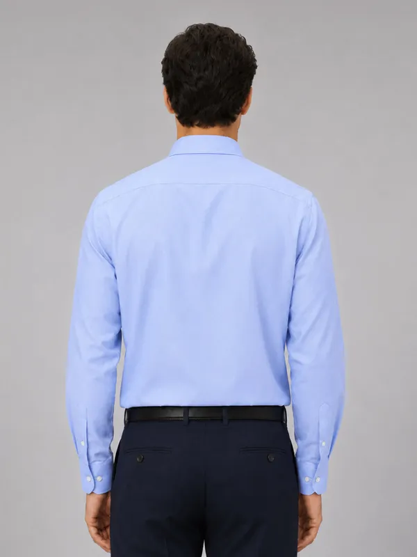 Denim_Blue_Formal_Oxford_Cotton_Shirt_For_Men
