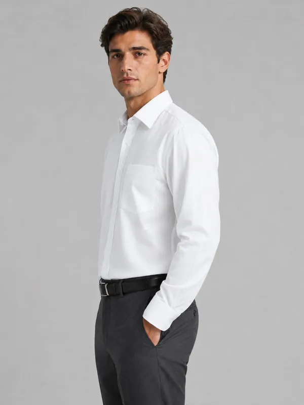 Pearl_White_Formal_Oxford_Cotton_Shirt_For_Men