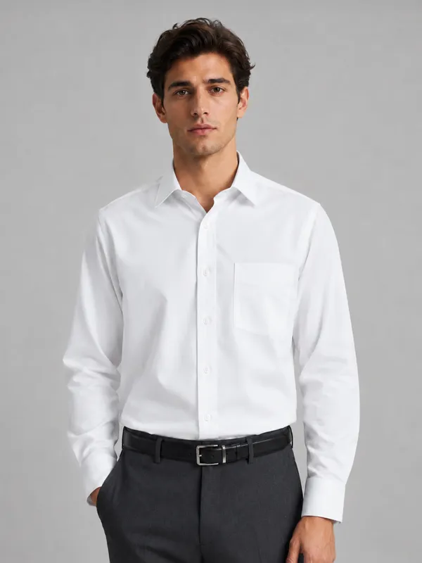 Pearl_White_Formal_Oxford_Cotton_Shirt_For_Men