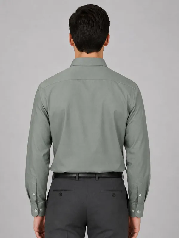Olive_Formal_Oxford_Cotton_Shirt_For_Men