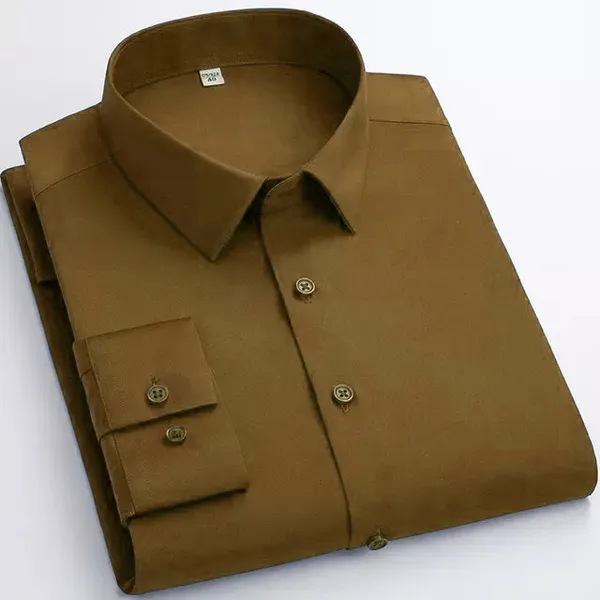 Classic_Cotton_Blend_Solid_Shirts_Dark_Mustard