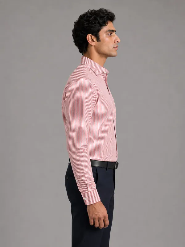 Bold_Red_Stripe_Oxford_Shirt_For_Men